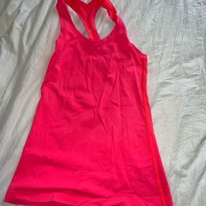 hit pink lululemon workout tank